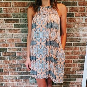 Lucky Brand Multi-Colored Tribal Print Dress